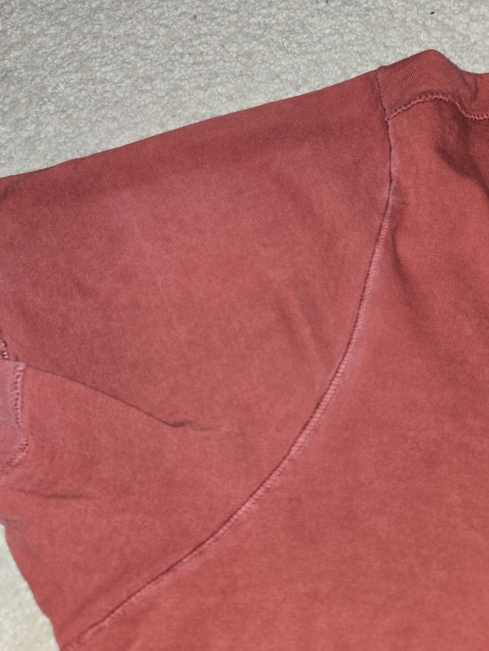 32BarBlue- Washed Burgundy Crewneck Tee Mens L - Picture 6 of 8